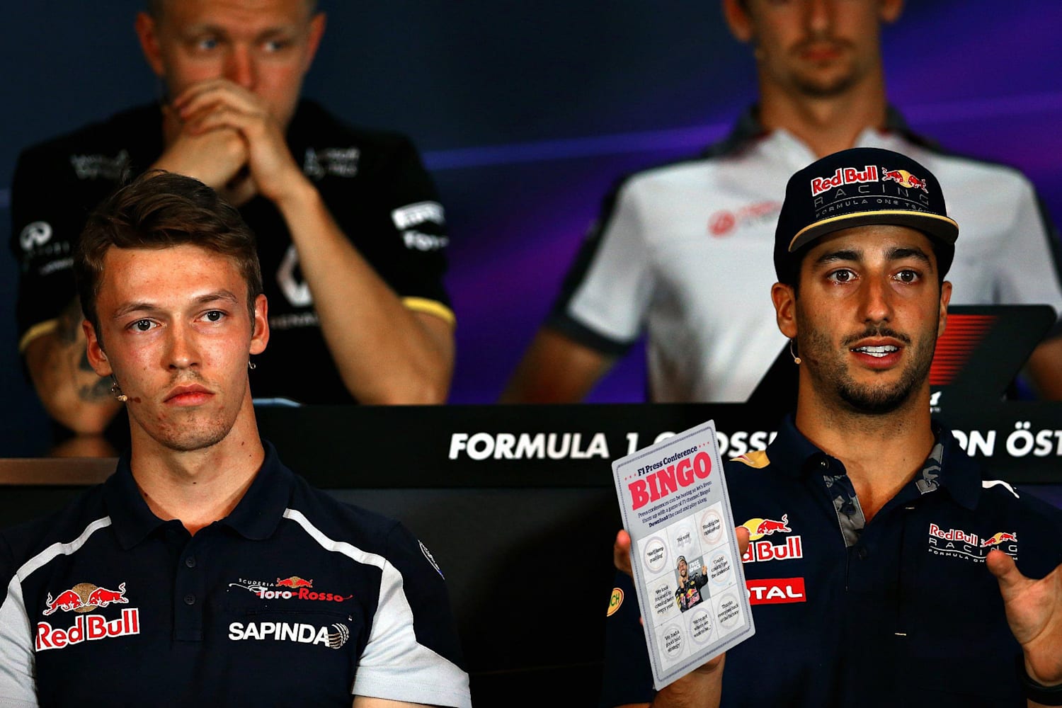 F1 press conferences Play F1 Bingo Red Bull