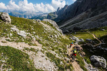 Between big rocks and boulder fields.