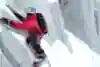David Lama on a rock face near Cerro Torre