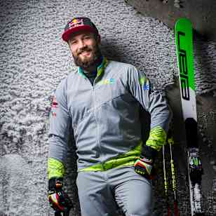 Filip Flisar poses for a portrait in Planica, Slovenia, October 23, 2017.