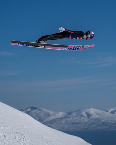 Ryoyu Kobayashi of Japan seen in Akureyri, Iceland on April 23, 2024.