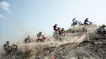 Competitors perform at Red Bull Outliers in Steveville Canada, on August 28, 2023.