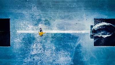 Dominik Hernler шреда по ледена шина