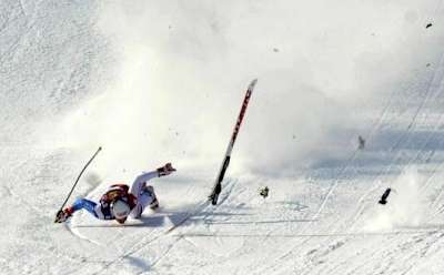 Daniel Albrecht chute à Kitzbühel Daniel Albrecht chute à Kitzbühel