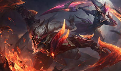 The splash art for Dragonslayer Olaf in Teamfight Tactics.