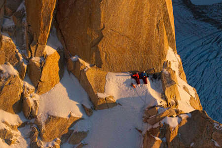Wake up view of David Lama and Peter Ortner.