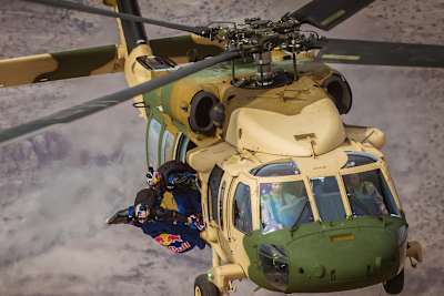 Crown Prince Al Hussein Piloting the Helicopter