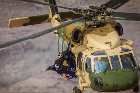 Crown Prince Al Hussein Piloting the Helicopter