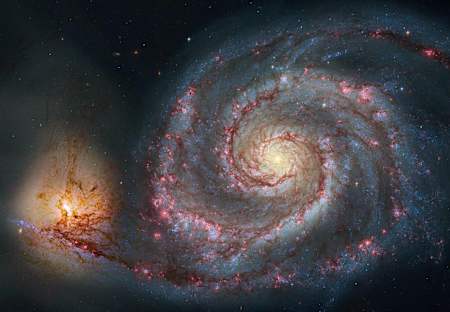 Spiral Nebula - a large galaxy over 60000 light-years across.