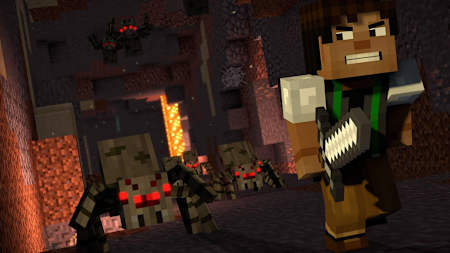Screenshot ze hry Minecraft: Story Mode – Season Two.