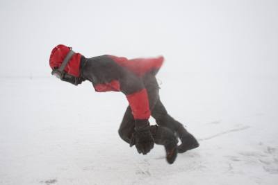 Im Kampf gegen den Wind am Mount Washington