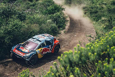 Sébastien Loeb stormed to a first Dakar stage win