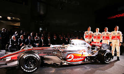 The Vodafone McLaren Mercedes Formula One Grand Prix team launch of the MP4-23 car for the 2008.
