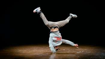 Venezuelan b-boy Lil' G busts a move.