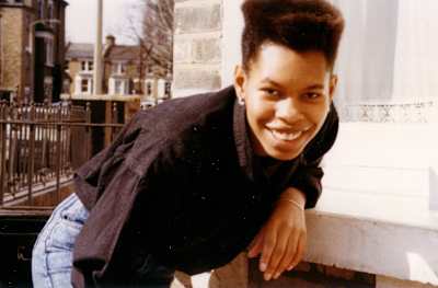 Deborah Anne Dyer outside her home in Tulse Hill, south London, in 1984