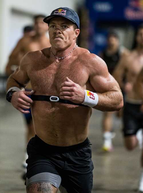 Noah Ohlsen competes at the Hyrox World Championship in Chicago, Illinois, USA on June 15, 2025.