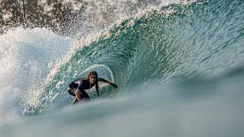 Caroline Marks surfs at the Surf Ranch in Lemoore, CA on October 15, 2020.