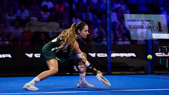 In 2024, Gemma Triay Pons playing padel at finals in Valladolid