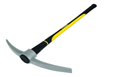 A mattock is good for breaking up lose ground