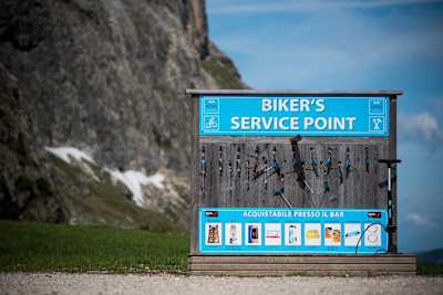 A Biker's Service Point in Südtirol.