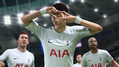 Heung-min Son celebrando un gol en FIFA 22.