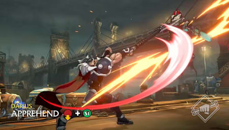 Darius’ special move, Apprehend, can be performed with just a single button