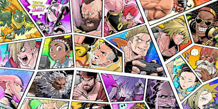 Dessin humoristique pour la mise à jour de la saison 2 du jeu vidéo Street Fighter 6.