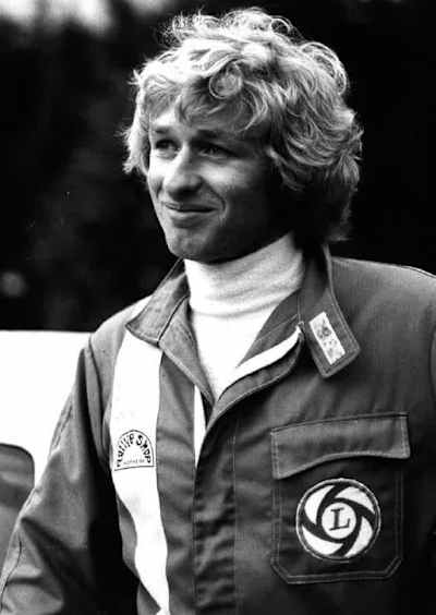 Archive image of renowned motorsport circuit designer Hermann Tilke during his young motor racing days.