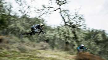 Brandon Semenuk in action during the filming of Parallel, the latest MTB film by Revel Co., in California, USA.
