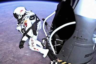 Le saut de Felix Bamgartner depuis la stratosphère, aboutissement du projet Red Bull Stratos