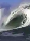 Irish surfer Conor Maguire takes on a heavy wave in Ireland.
