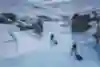 Matthias ‘Hauni’ Haunholder and Matthias Mayr making their way across a frozen lake