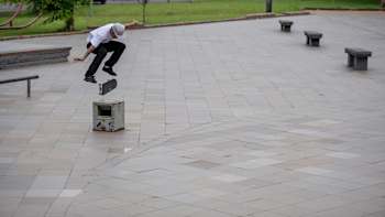 Felipe Gustavo is a Red Bull Skate Arcade judge