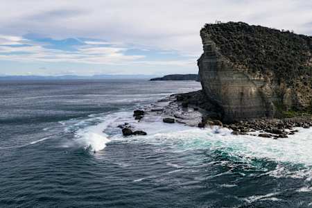 The legendary Swammi's surf break at Encinitas, California, shot from the air by a drone camera