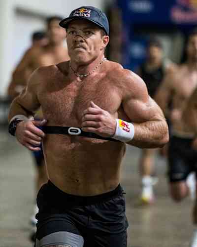 Noah Ohlsen competes at the Hyrox World Championship in Chicago, Illinois, USA on June 15, 2025.