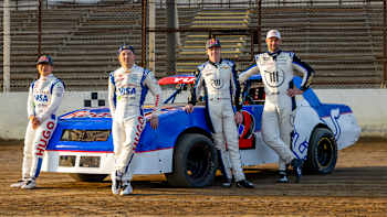 Yuki Tsunoda, Liam Lawson, Connor Zilisch and Shane van Gisbergen
