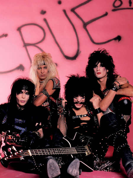 Motley Crue at a studio photoshoot in Tokyo, Japan, way, way back in July, 1985.