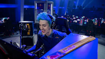 Ninja celebrating his victory