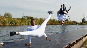 over 70 breaking aficionados from the Netherlands, Italy, and France set a world record for the most simultaneous windmill moves completed in 30 seconds.