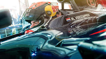 Max Verstappen am 31. August 2014 beim F1-Showrun im niederländischen Rotterdam.