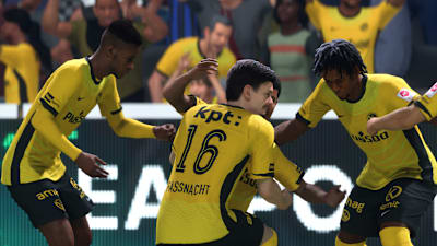 Les Young Boys de Berne applaudissent un but dans FC 26.