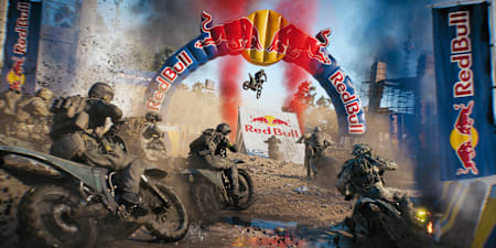 A teaser image from the new Battlefield 6 REDSEC's Red Bull Supermoto Gauntlet. 