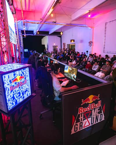 Participants gaming during the Red Bull Home Ground National Final at Vilvoorde, Belgium May 27, 2024. 