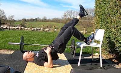 Single-leg glute bridge raise bodyweight exercise