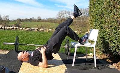 Single-leg glute bridge raise bodyweight exercise