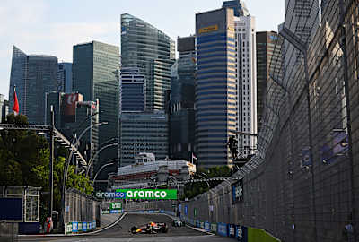Racing Into The Singapore Skyline