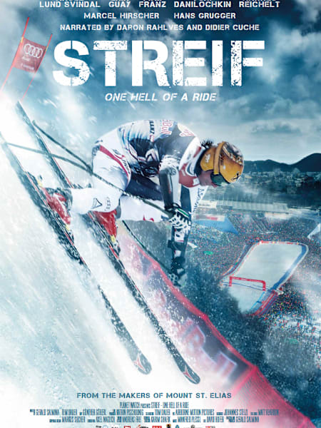 Plakát k filmu Streif - One Hell of a Ride, Hahnenkamm, Kitzbühel, Aksel Lund Svindal, sjezd, lyže