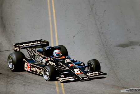Racing for Lotus-Ford, Mario Andretti secured the lead with three laps to go and claimed victory at Long Beach in 1977.