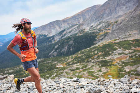 Anton Krupicka running in the mountains.