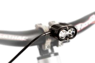 Gloworm's X2 handle-bar mounted bike light.